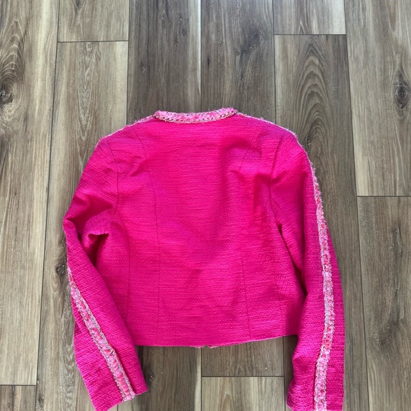 Cabi womens tweed ballroom cropped collarless blazer size medium - Picture 5 of 5